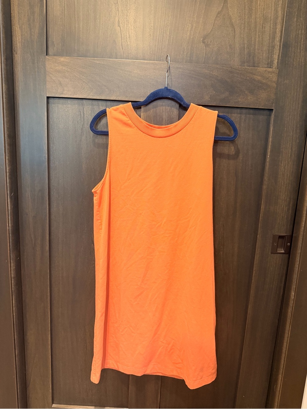 Sleeveless Orange Shift Dress